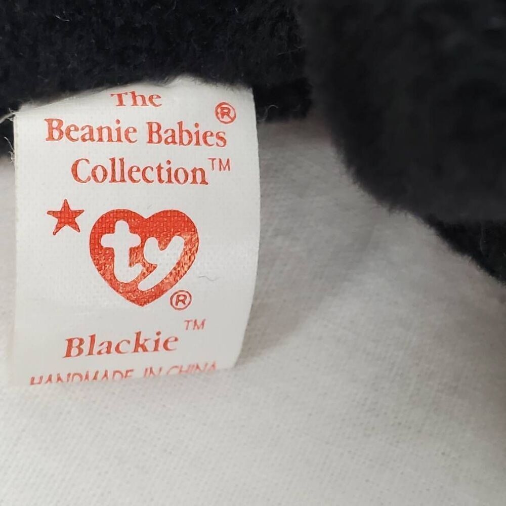 TY Beanie Babies RARE "Blackie" The Bear Original Ty Beanie Baby - Picture 4 of 4